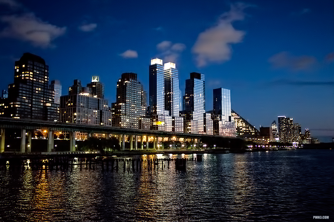 View of part of the New York City Skyline from Pier I