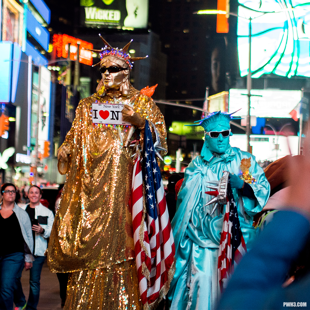 Characters in Times Square